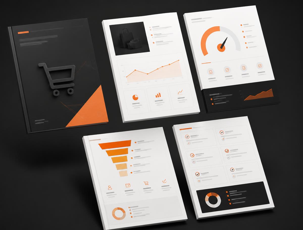 Estratto del report di audit e-commerce Armah: punteggi di velocità, analisi schede prodotto e funnel di checkout